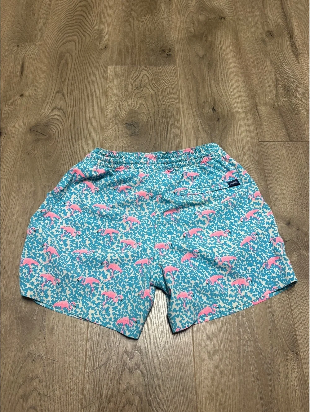 Chubbies blue pink print swim trunks